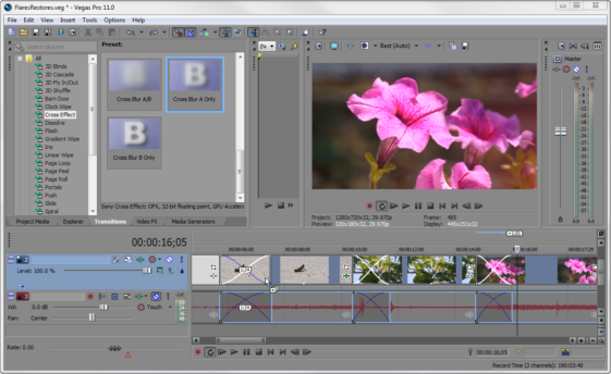 Sony Vegas: Add Transition to Multiple Events - Robert's Productions