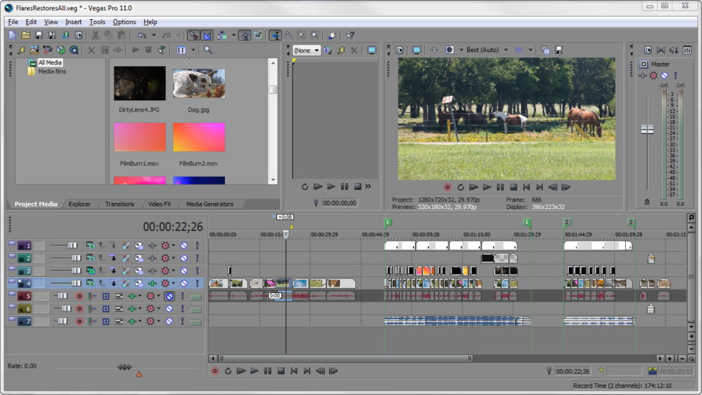 Sony Vegas Fit Project in Timeline Robert's Productions